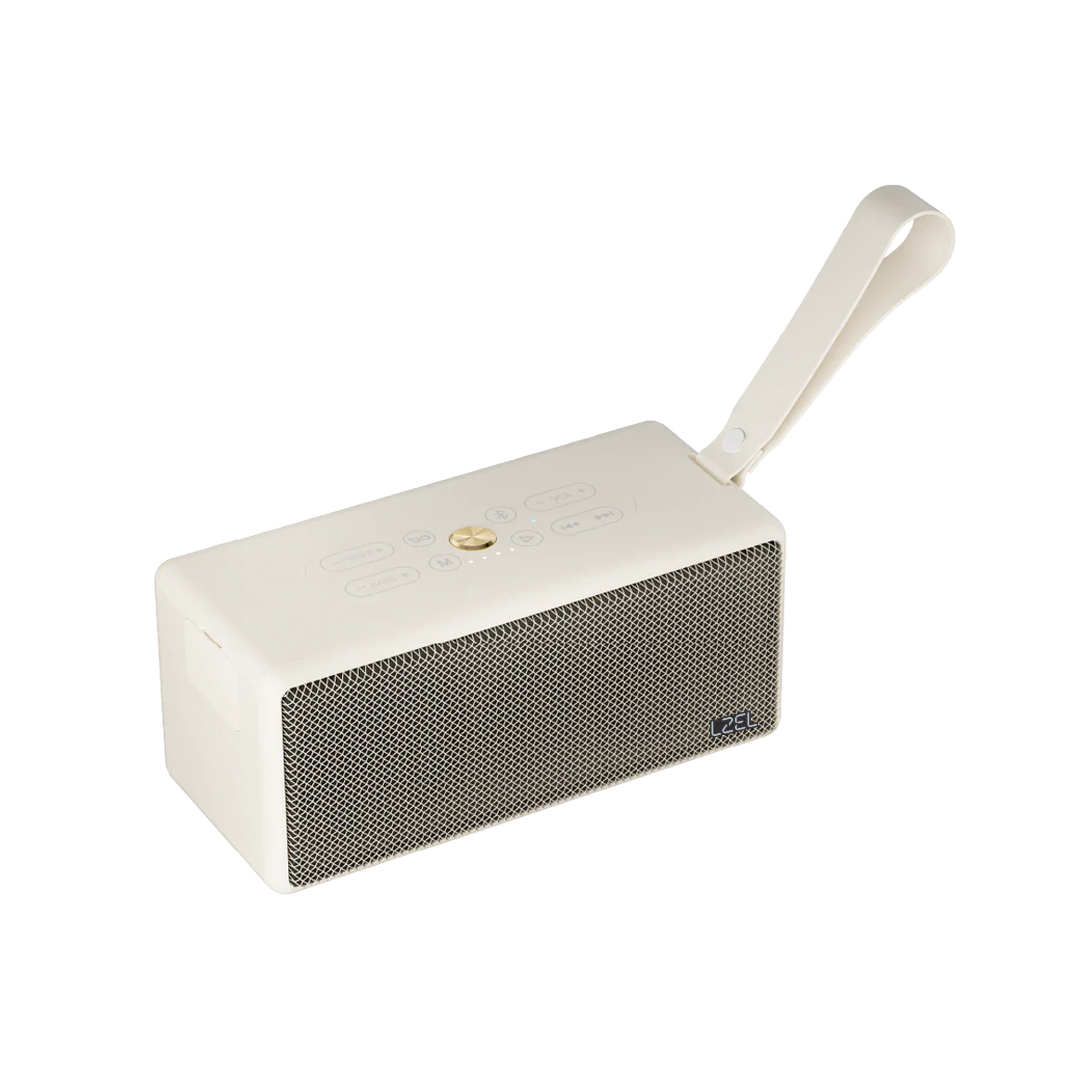 سماعة لاسلكية فاخرة Aquilasonus Xl بصوت عميق – بلوتوث 5.4 – دعم ميكروفون اختياري – بطارية 6000 مللي أمبير | بيج