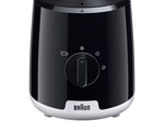 Braun PowerBlend 1 Jug Blender JB 1023 BK, 600 Watts, 1.2L Capacity with Chopper and Grinder Included