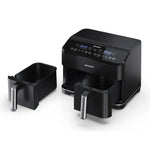 قلاية هوائية مزدوجة من Sharp – سعة 8 لتر | قوة 1800 واط | تصميم ستانلس ستيل | أسود