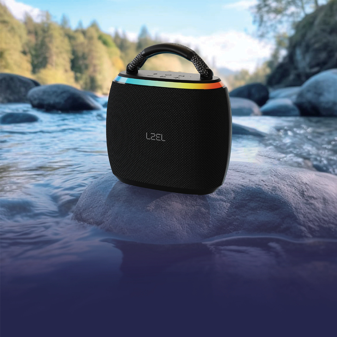 LZEL AquilaSonus Pulse Ultimate – Waterproof Portable Bluetooth Speaker | Black