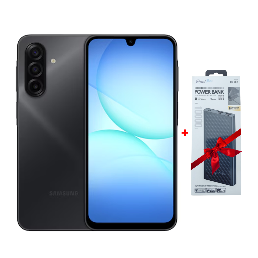 Samsung Galaxy A17 4G – 6.7″ Display - 8GB RAM - 256GB Storage - Free 10,000 mAh Power Bank Gift – Royal Edition | Black