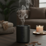 سخان البخور الكهربائي Amberiq Essence من أسلي جلوبال مع تقنية الدوران | أسود