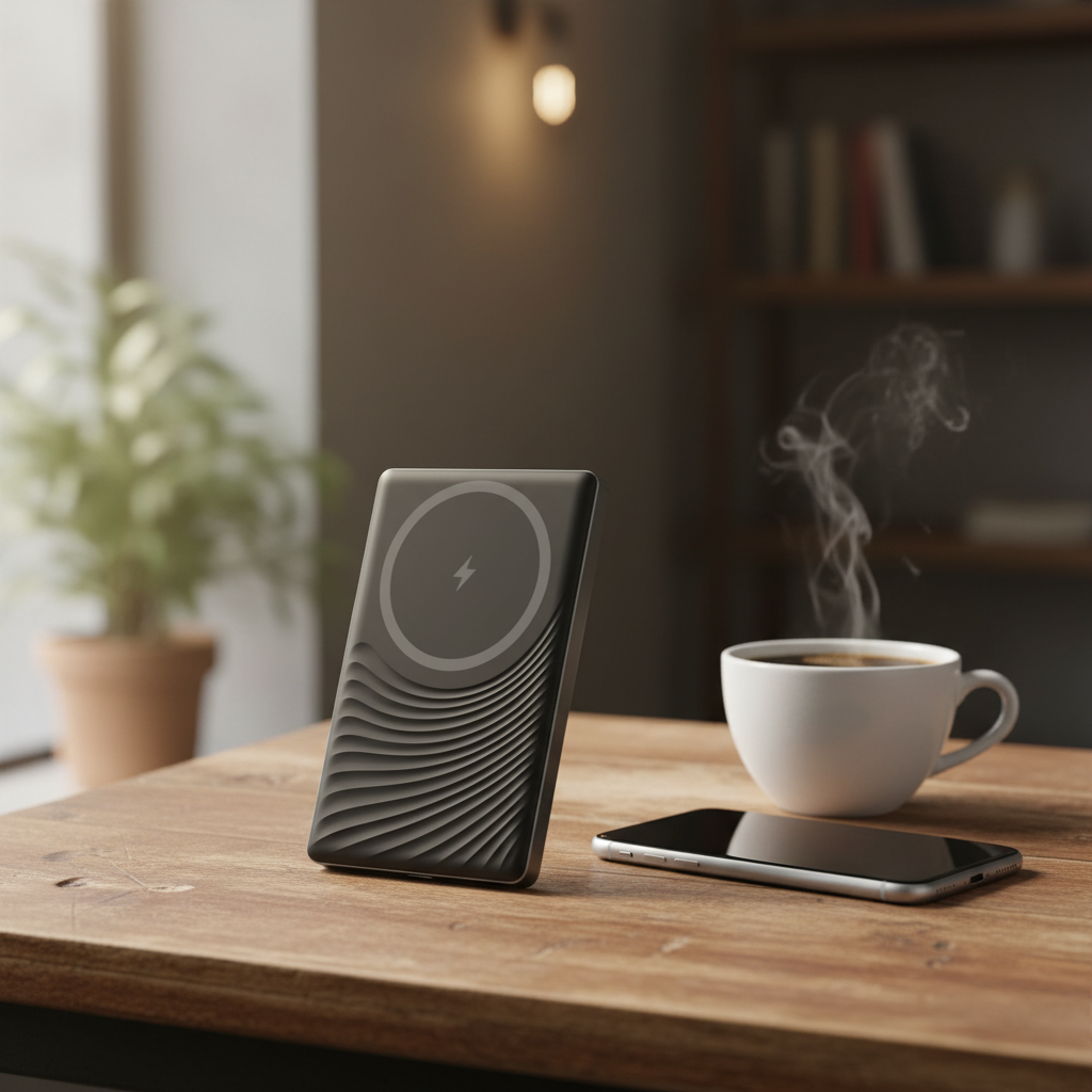 LZEL MagNexus Neox Series 5000mAh MagSafe Mini Power Bank 15W Wireless Fast Charger|Black