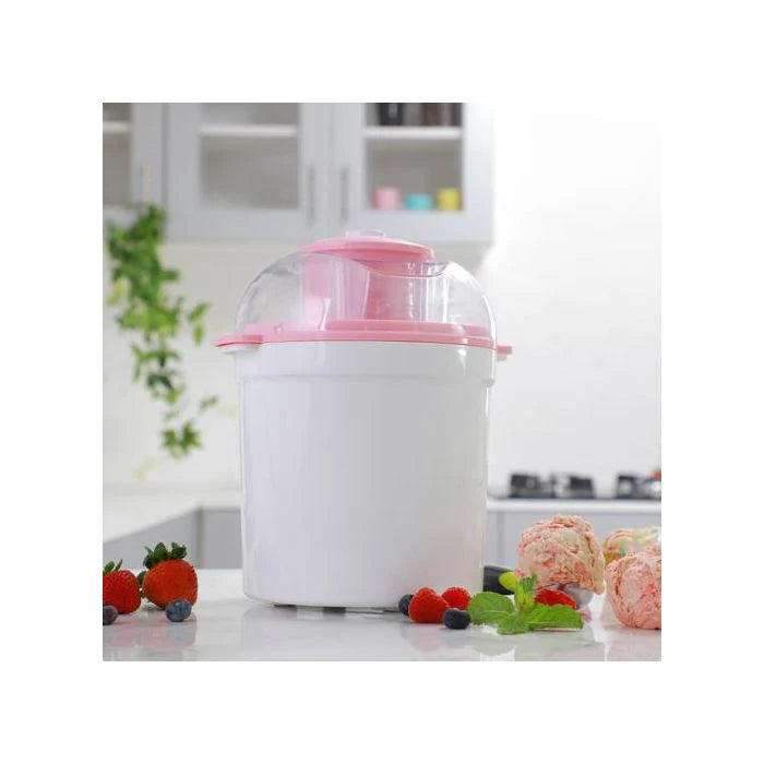 Geepas Ice Cream Maker Machine | BPA-Free, Makes Delicious Soft Ice Cream, Gelato, Frozen Yogurt & Sorbet, Easy-to-Clean Aluminum Bowl, 1.5QT