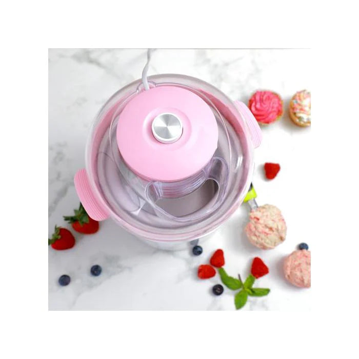 Geepas Ice Cream Maker Machine | BPA-Free, Makes Delicious Soft Ice Cream, Gelato, Frozen Yogurt & Sorbet, Easy-to-Clean Aluminum Bowl, 1.5QT