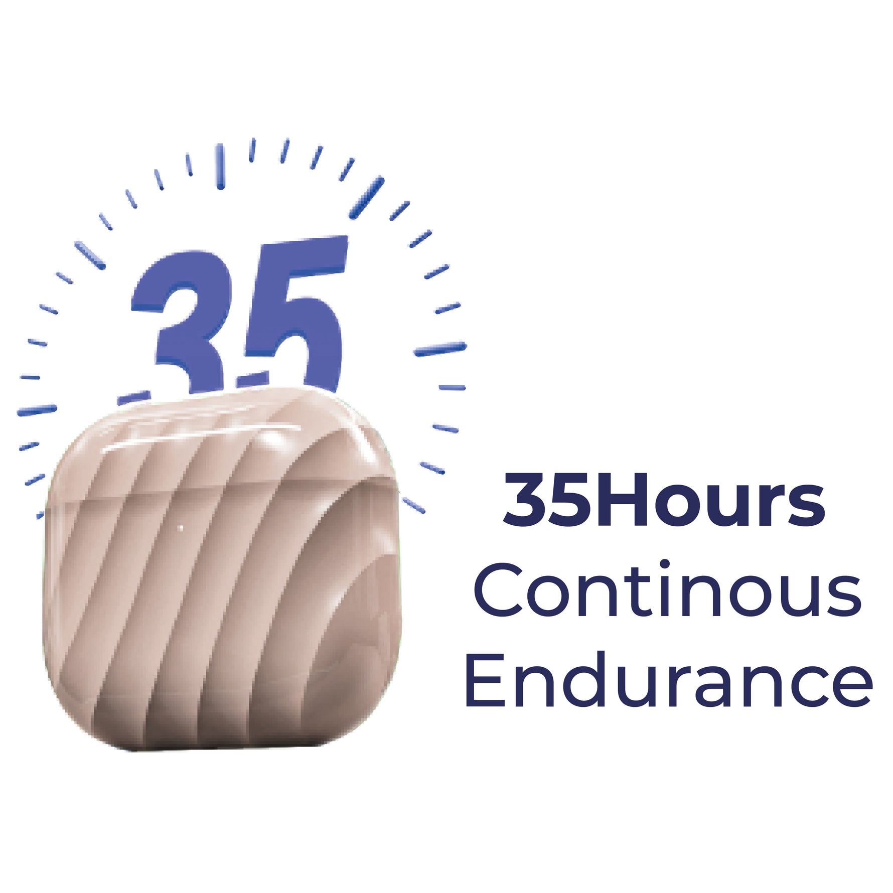 سماعة لاسلكية Sound Buds Neon من أسلي جلوبال | وردي رملي