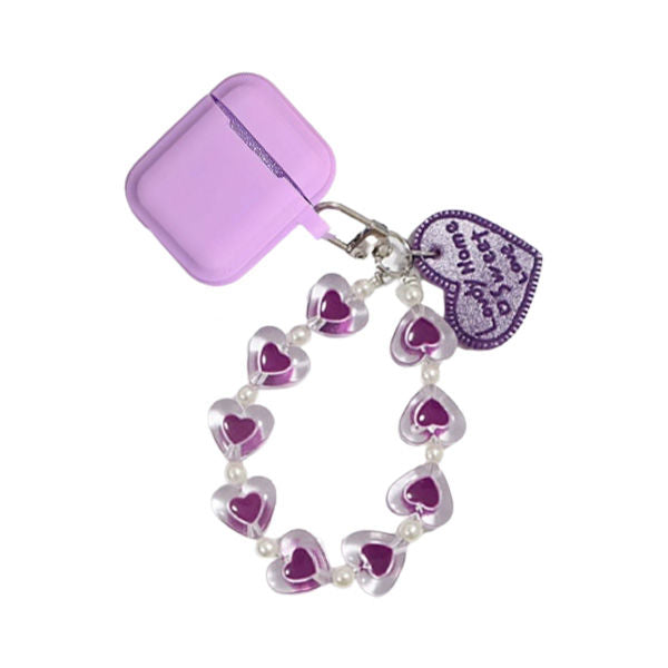Airpods 3 Love Heart Keyring Silicone Case Cute - Purple (CR221 3 PURP)