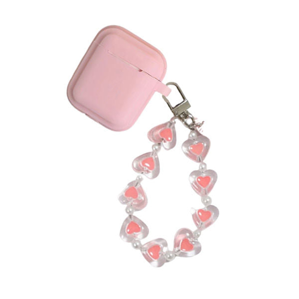 Airpods Pro Love Heart Keyring Silicone Case Cute - Pink | CR221 PRO PNK