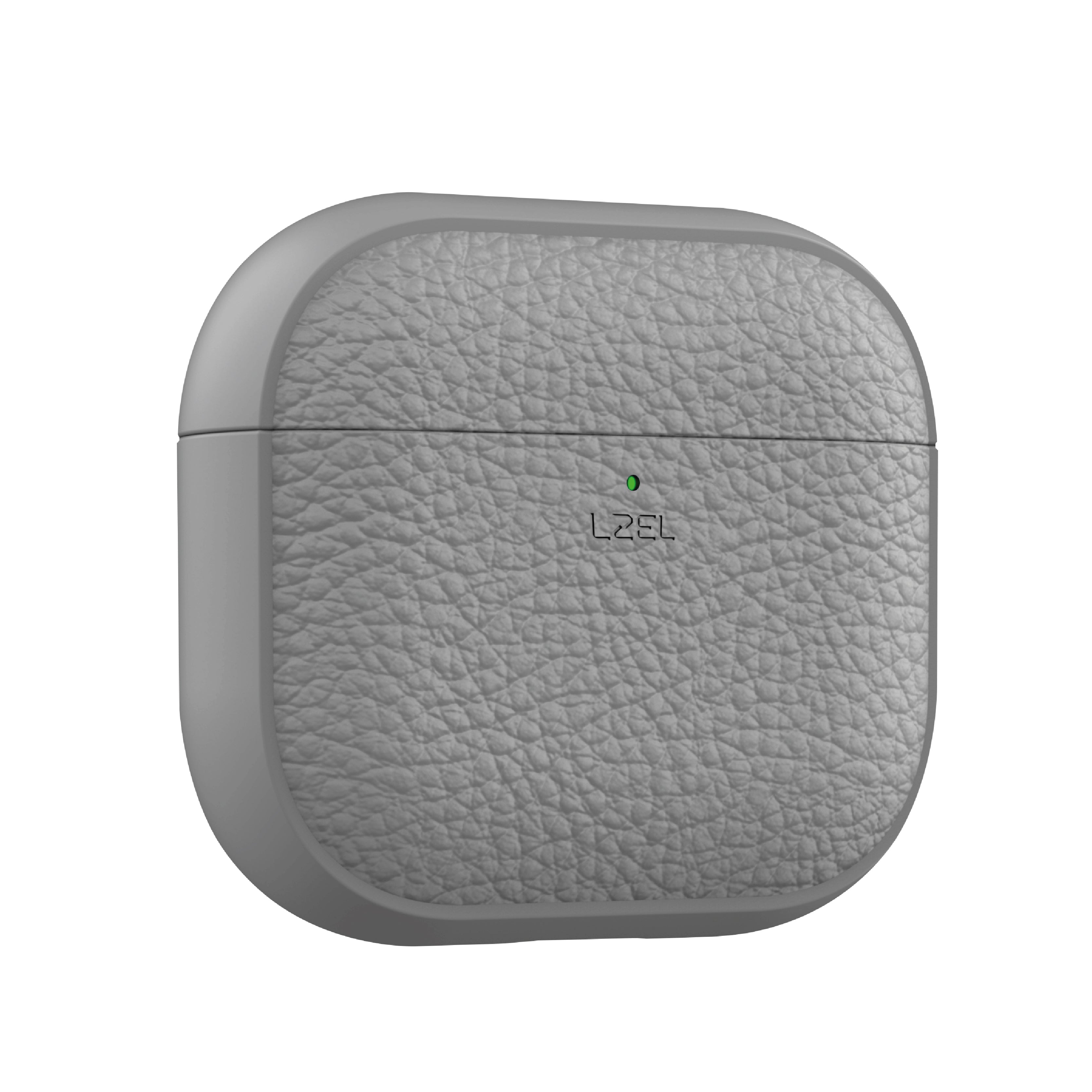 LZEL Airpods 4 Aurum Guard Premium TPU Leather Case|Gray