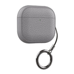 LZEL Airpods 4 Aurum Guard Premium TPU Leather Case | Gray