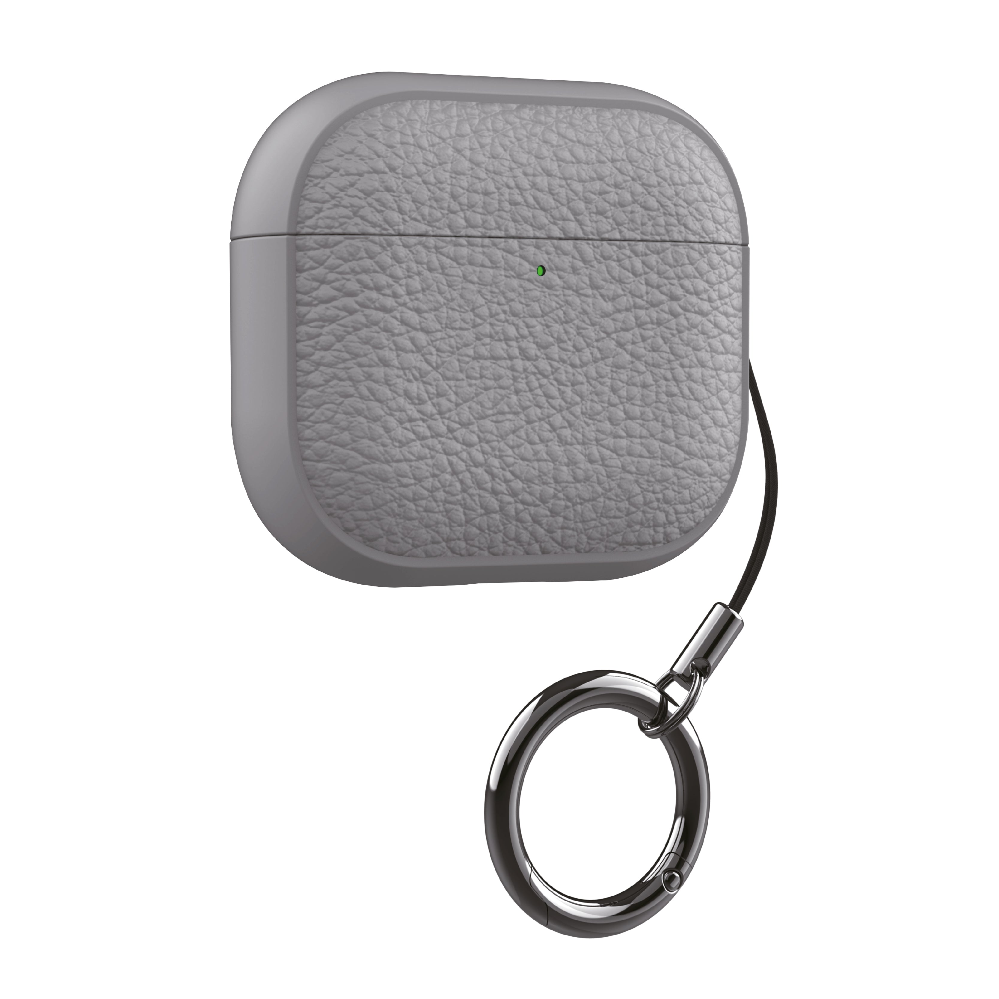 LZEL Airpods 4 Aurum Guard Premium TPU Leather Case|Gray