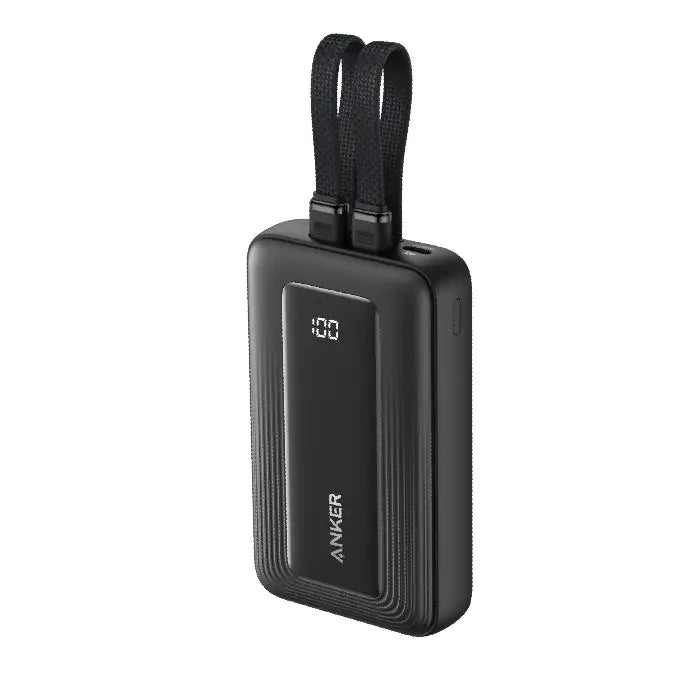 باور بانك Anker Zolo بسعة 10,000 مللي أمبير – شحن سريع 35 واط مع كابلي USB-C مدمجين