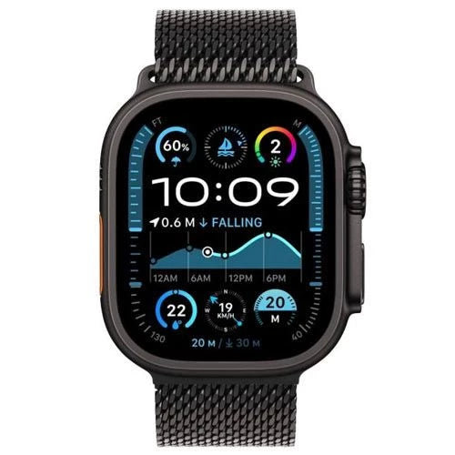 Apple Watch Ultra 2 (2024) - 49mm - GPS + Cellular - Black Titanium Case - Milanese Loop - M | Black