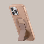 Asli Global Gravitas iPhone 16 Pro MagLeather MagSafe With Grip & Stand Case |Desert Caramel