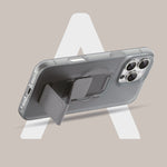 كڤر حماية مع مسكة جلدية من أسلي جلوبال وحامل متوافق مع MagSafe لهاتف iPhone 16 Pro Max | رمادي