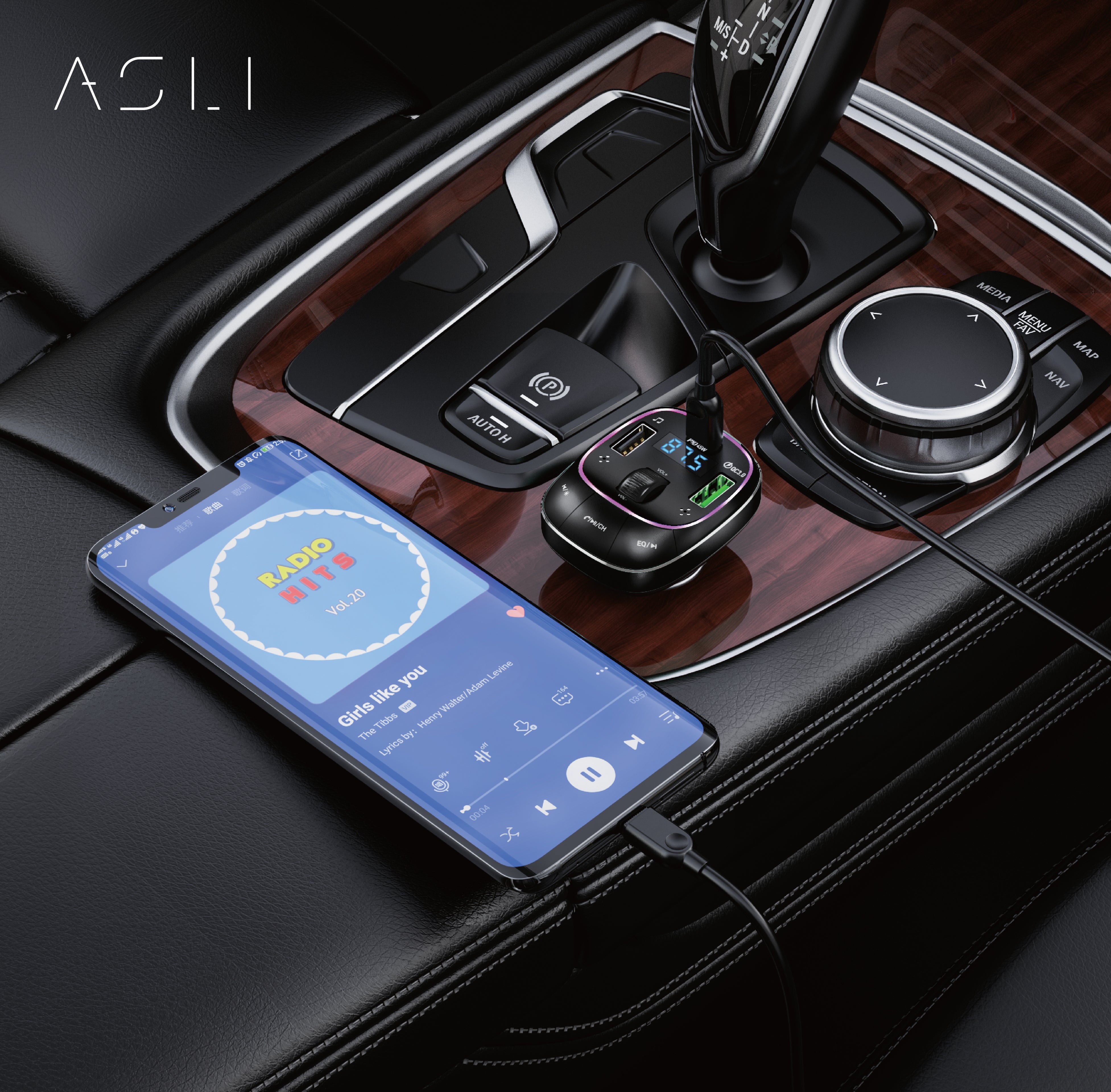 Asli Global Thundervolt Car Wireless FM Transmitter