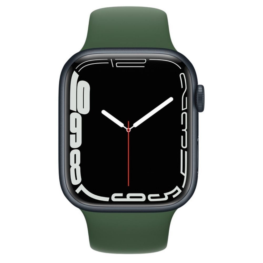 Apple Watch Series 7 GPS, 45mm Green Aluminium Case with Clover Sport Band - Regular