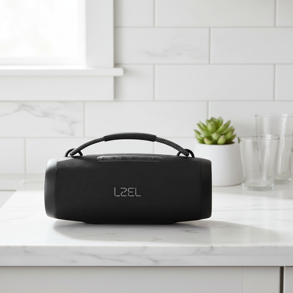 LZEL Aquilasonus Pro Portable Waterproof Bluetooth Speaker With RGB Lights | Black