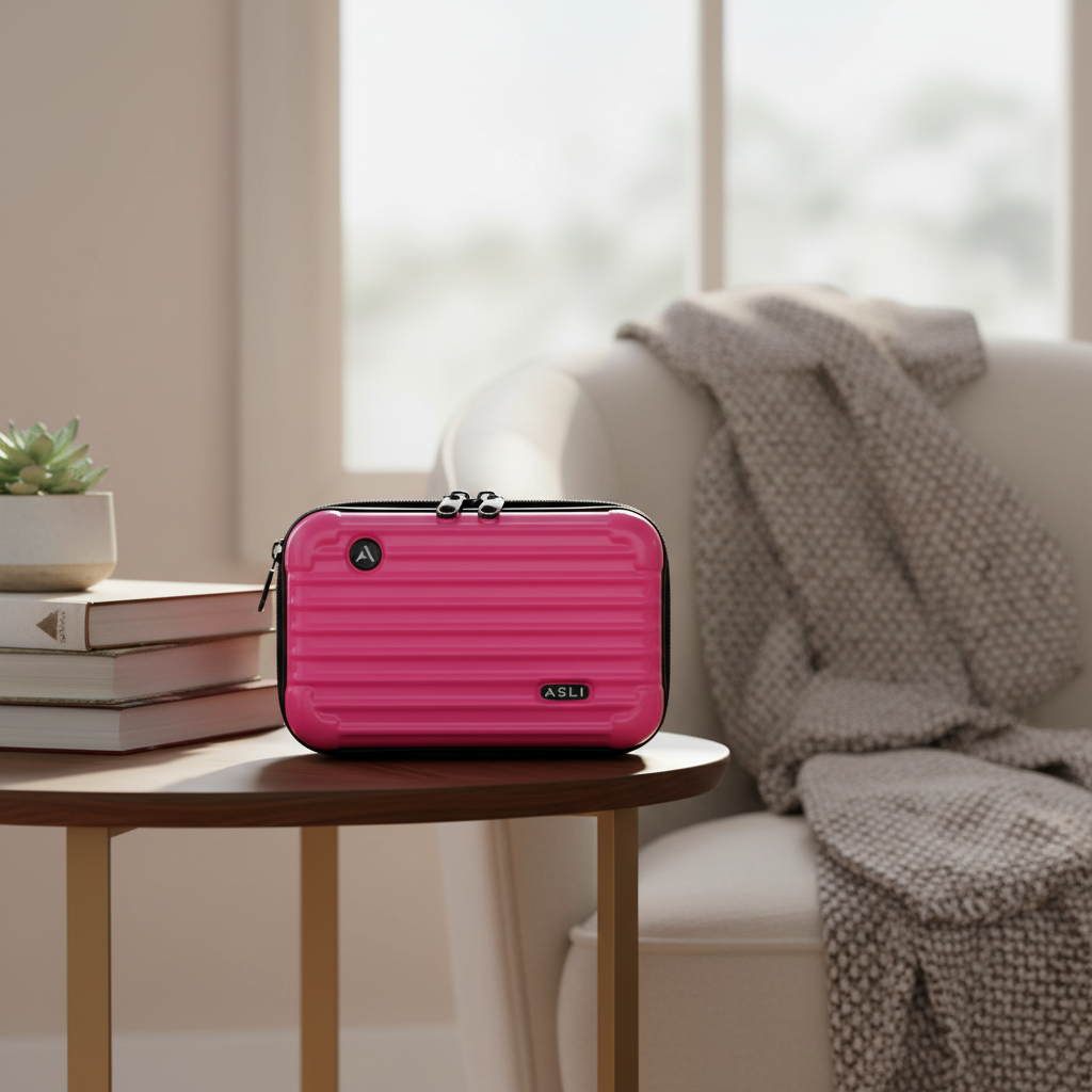 حقيبة سفر من أسلي جلوبال|وردي