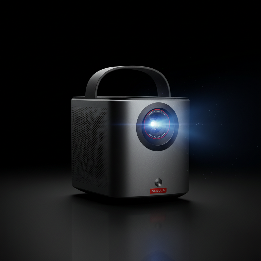 بروجيكتور نيوبولا مارس 3 إير المحمول بدقة 1080p مع Google TV و Netflix مدمج، 400 ANSI لومن وبطارية 2.5 ساعة | أسود