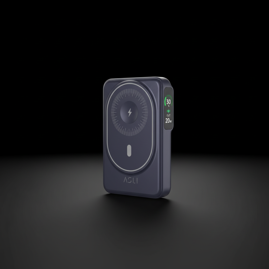 بطارية متنقلة Magcrest Hub من أسلي جلوبال 6 في 1 لاسلكي 10000 مللي أمبير بتقنية PD | بنفسجي