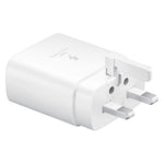 شاحن سامسونج فائق السرعة بقوة 45 واط مع كيبل USB-C إلى USB-C | أبيض