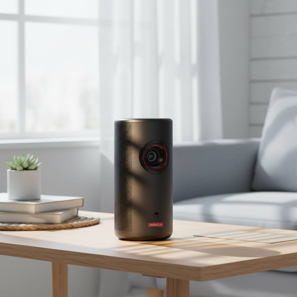 Nebula Capsule 3 Laser 1080p Portable Laser Projector with Google TV, Dolby Audio & 2.5-Hour Battery | Black