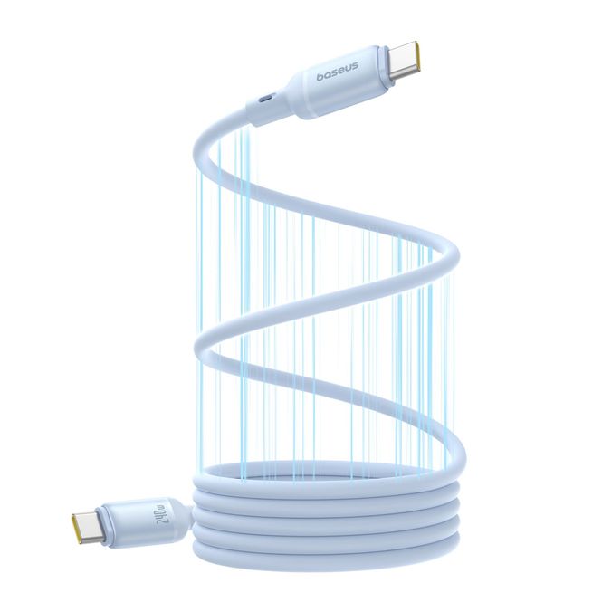 Baseus PicoGo Magnetic Liquid Silicone Fast Charging Cable USB-C to USB-C 240W 1m | Galaxy Blue