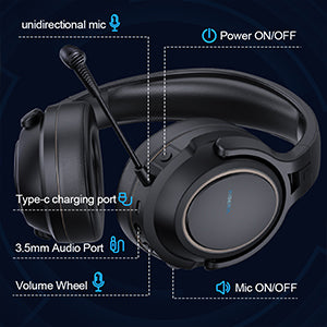 XIBERIA Wireless Gaming Headset | Black