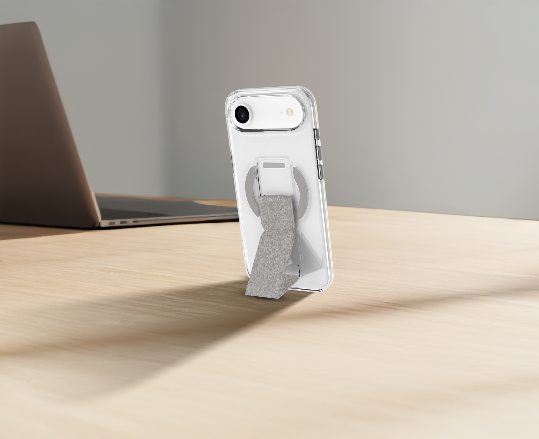 LZEL MagClear LeatherGrip Case for iPhone Air