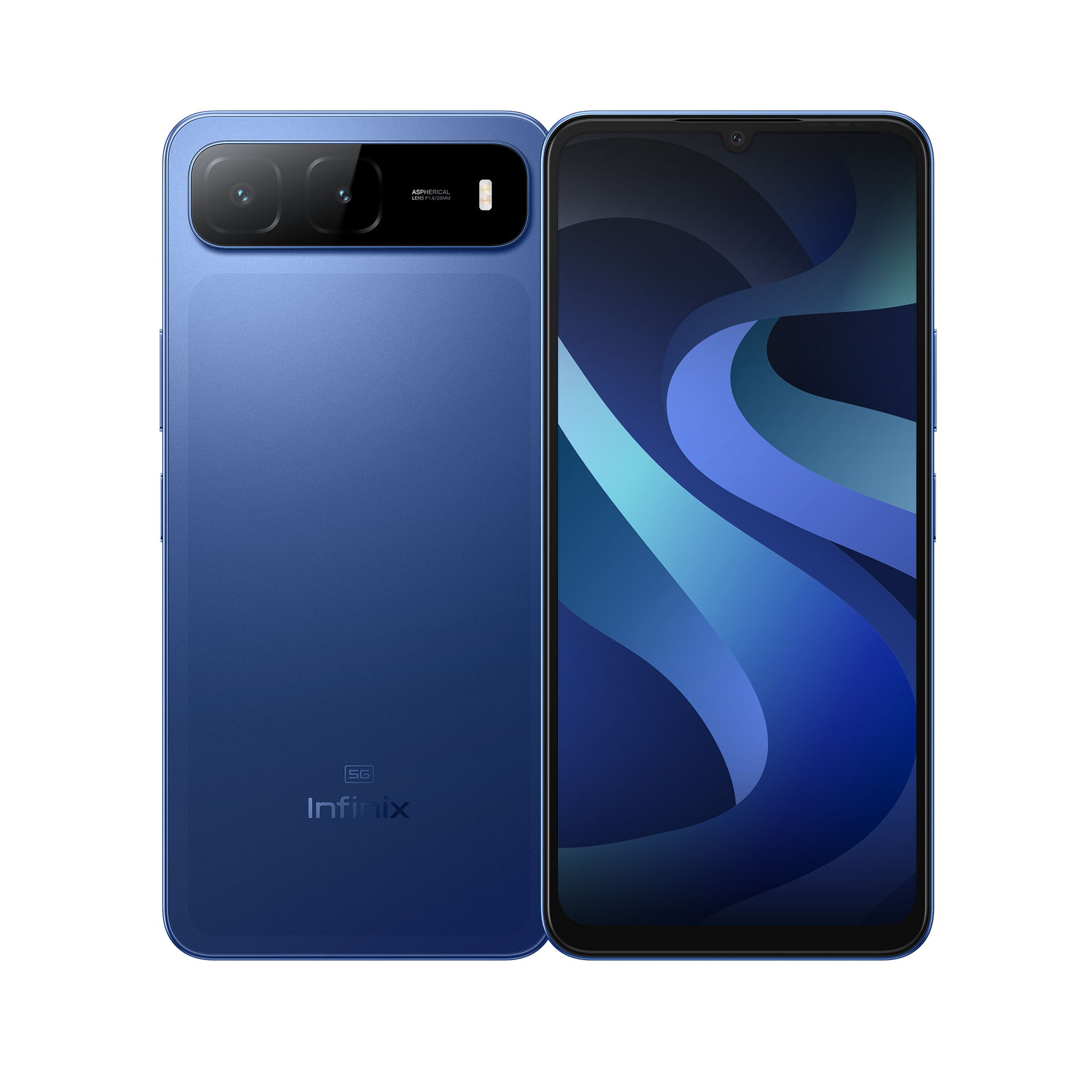 Infinix Hot 60i 5G - 6.75" 120Hz Smooth Display - 128GB Storage, 4GB RAM + 4GB Extended - 6000mAh Battery - 50MP Camera - IP64 | Shadow Blue