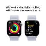 Apple Watch Series 10 - 46mm - GPS - Silver Aluminium Case With Blue Cloud Sport Loop