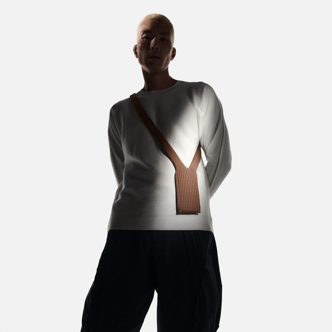 Phone Pocket with Strap – Stretch Knit Wearable iPhone Holder 80 cm | Cinnamon