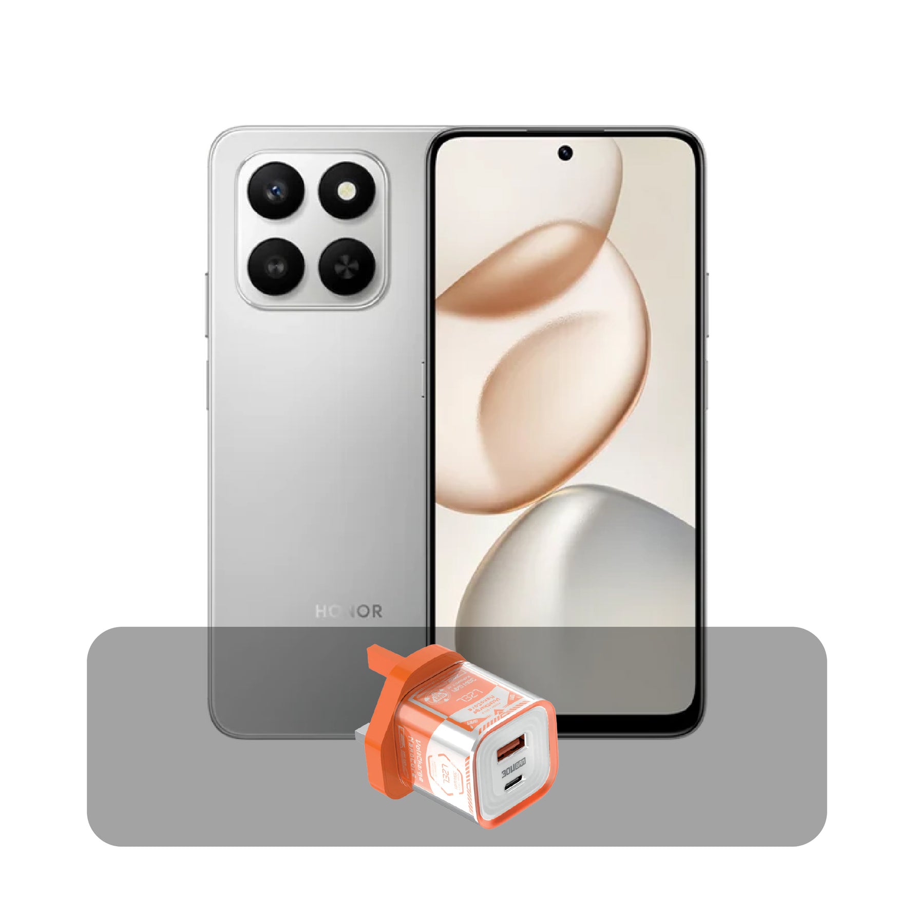 هاتف Honor X7D 5G - رام 6GB - مساحة 128GB + عرض الباندل | فضي