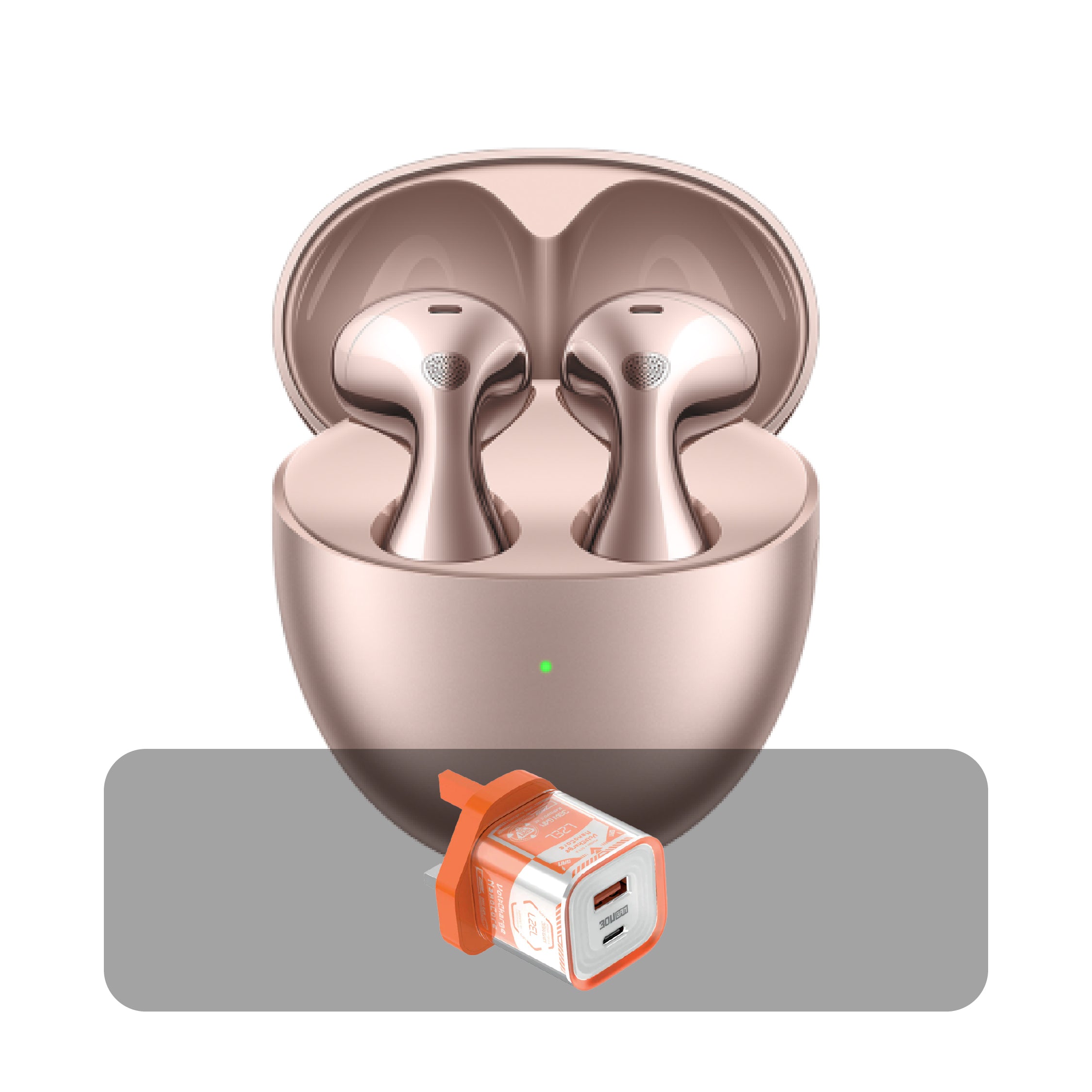 Huawei FreeBuds 6 – Truly Wireless Bluetooth Open-Fit Earbuds with Charging Case + Bundle Offer | Rose Gold