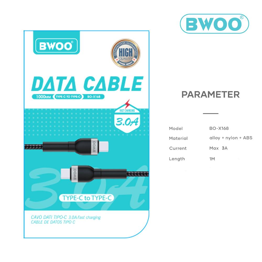 BWOO Data Cable Type-C To Type-C 1M | Black