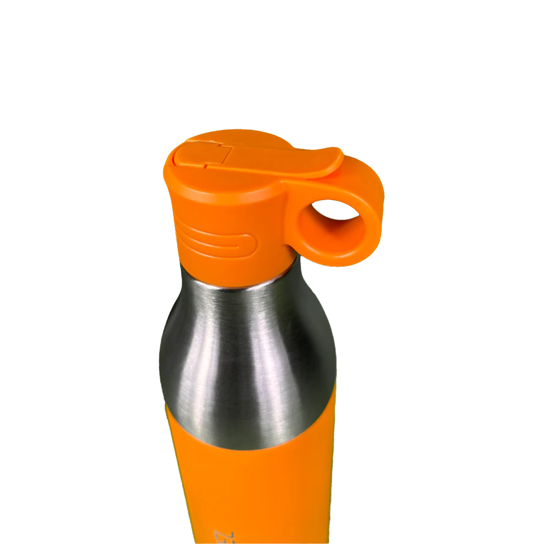 LZEL Natura Elva Vacuum Bottle Dual 400 mL + 400 mL | Orange Aluminum