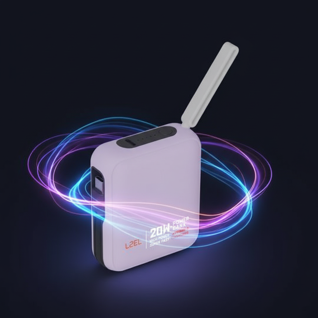 بطارية متنقلة ZenoFlex Charge Mini من ليزل بسعة 10000 مللي أمبير بتقنية الشحن السريع PD | بنفسجي