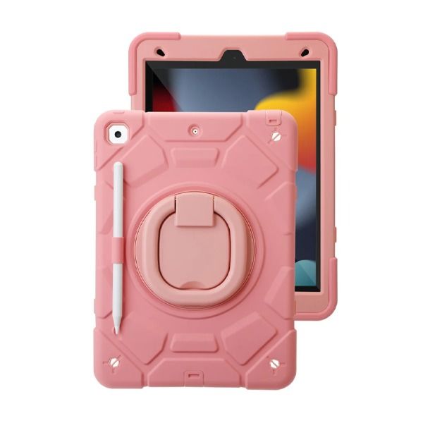 Multi-Functional iPad 10.2 Drop & Shock Proof Case Rose Gold