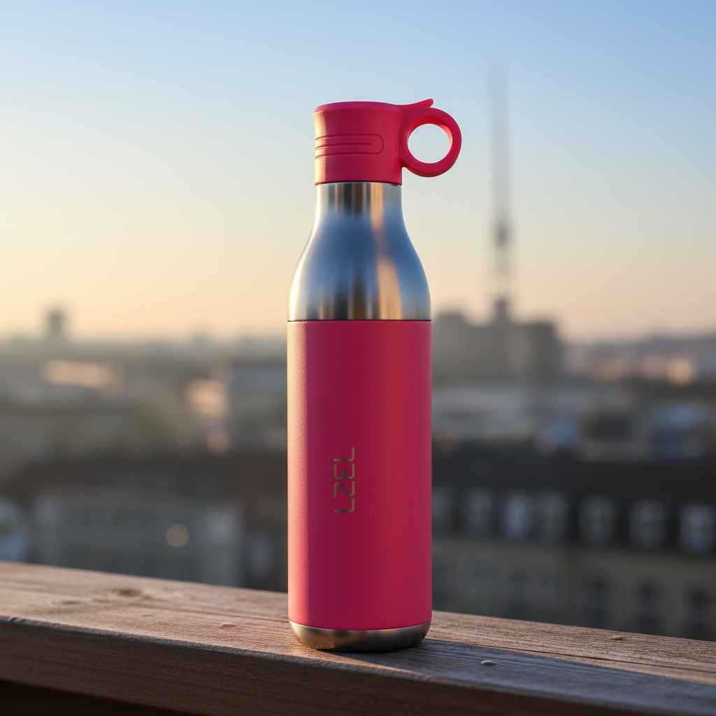 LZEL Natura Elva Vacuum Bottle Dual 400 mL + 400 mL | Hot Pink Aluminum
