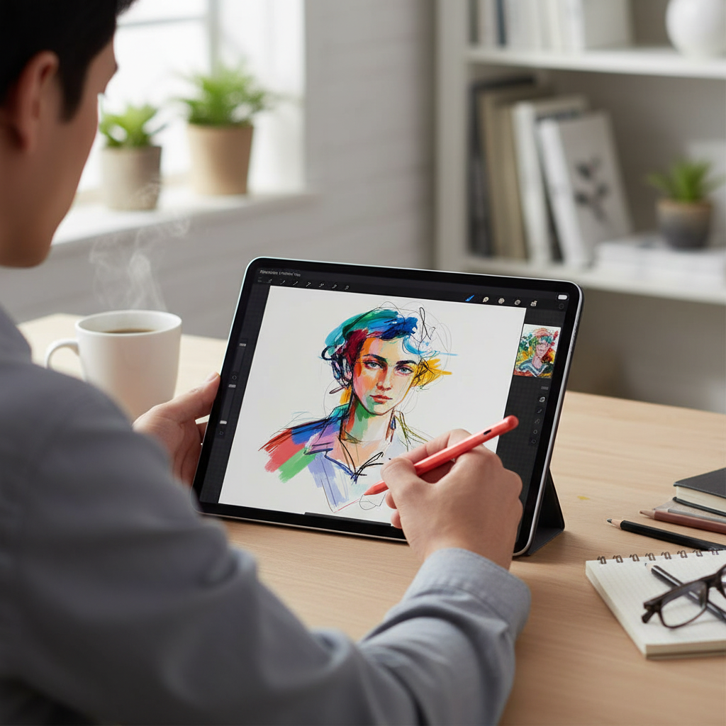 LZEL Pro-Touch Stylus iPad Pencil With Palm Rejection | Red