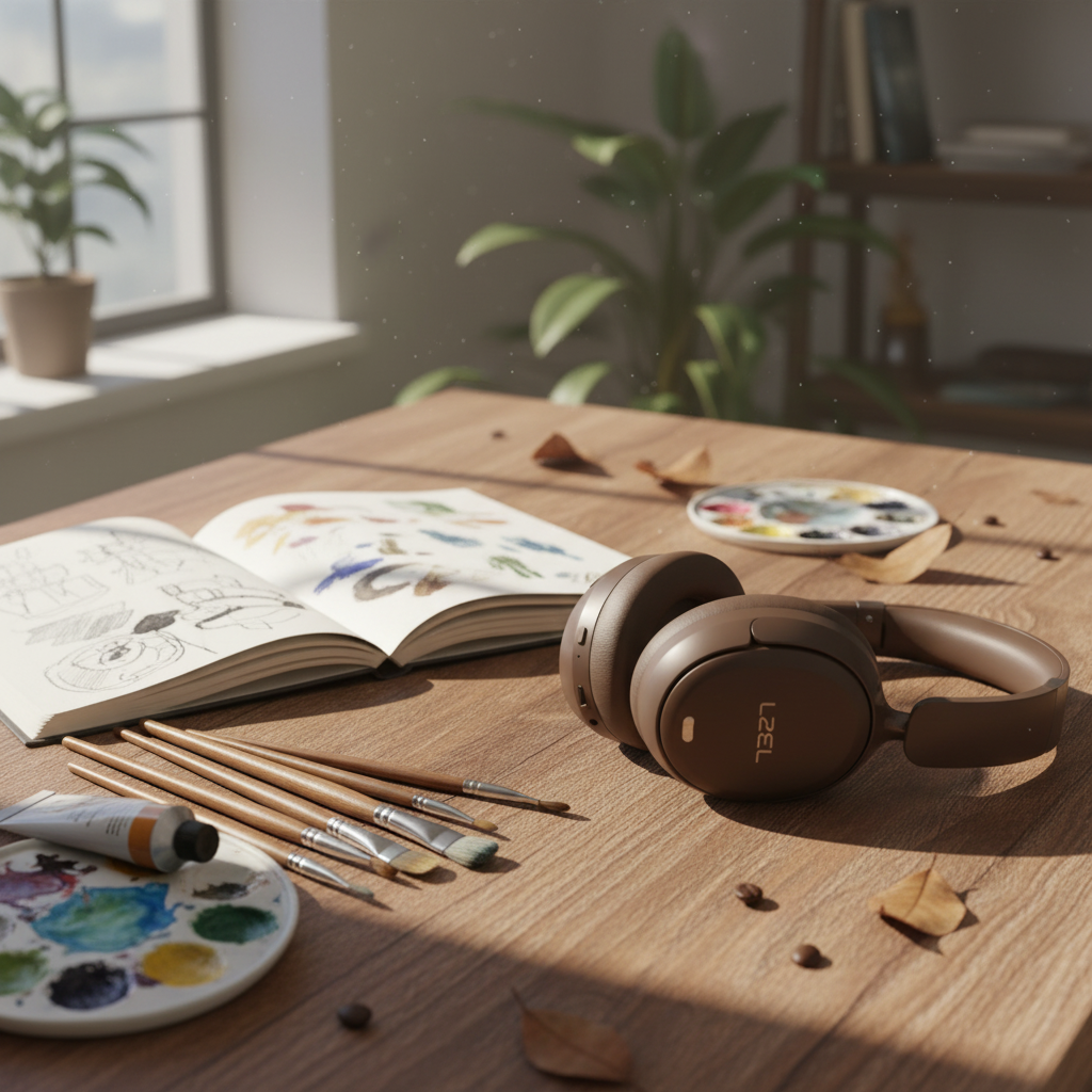 LZEL Sonique Pulse Wireless Stereo Headphones | Dark Brown