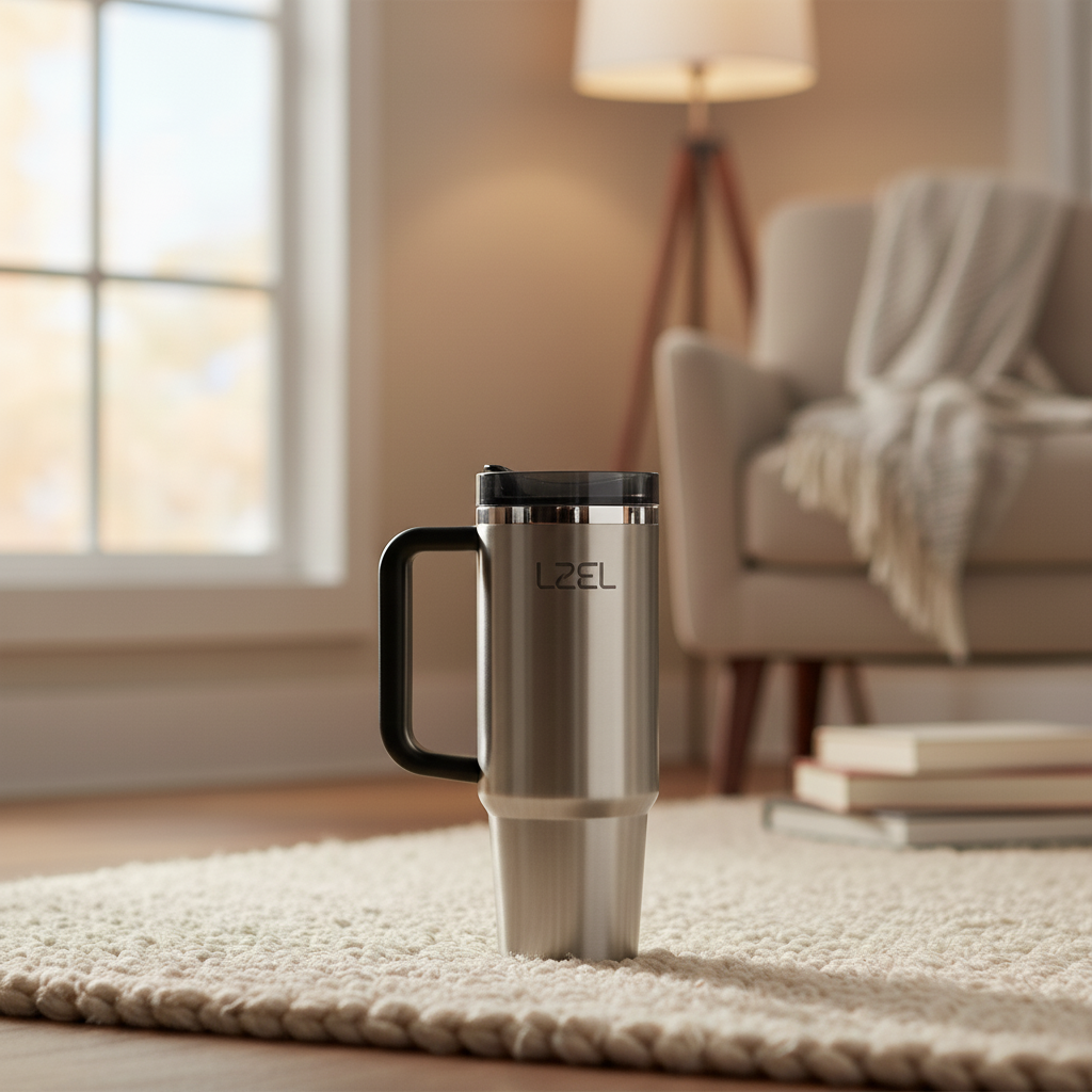 LZEL Tumbler With Handle 800ML Aqua Pure Vacuum Insulated | Steel