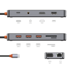 موزع Cyber USB-C CB011 شفاف 11 في 1 من WIWU