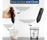 Olsenmark Rechargeable Milk Frother OMMF7045 | 3 Mixing Modes Black