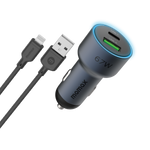 شاحن سيارة MoVe ثنائي المنافذ 67 واط مع كابل شحن