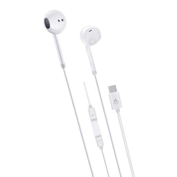 Asli Global USB-C Dedicated In-line Earphone 1.2m | White