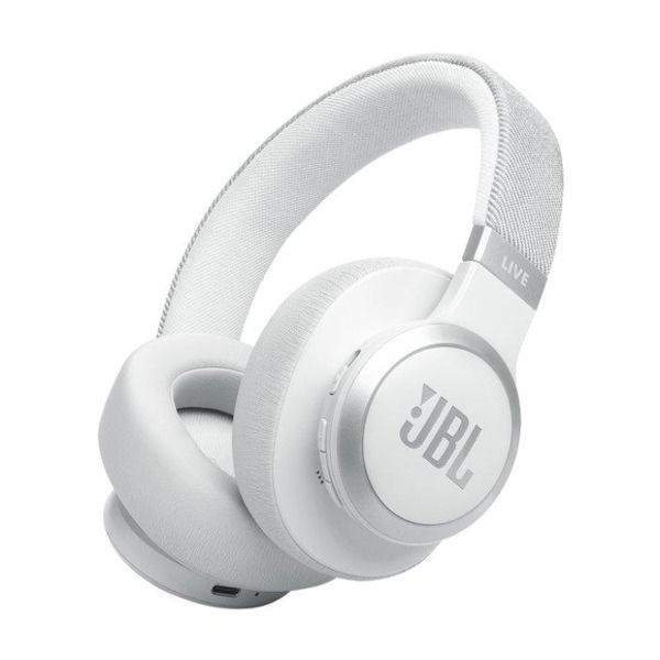 سماعات الرأس JBL Live 770nc اللاسلكية فوق الأذن المانعة للضوضاء باللون الأبيض | جي بي إل لايف770NCWHT