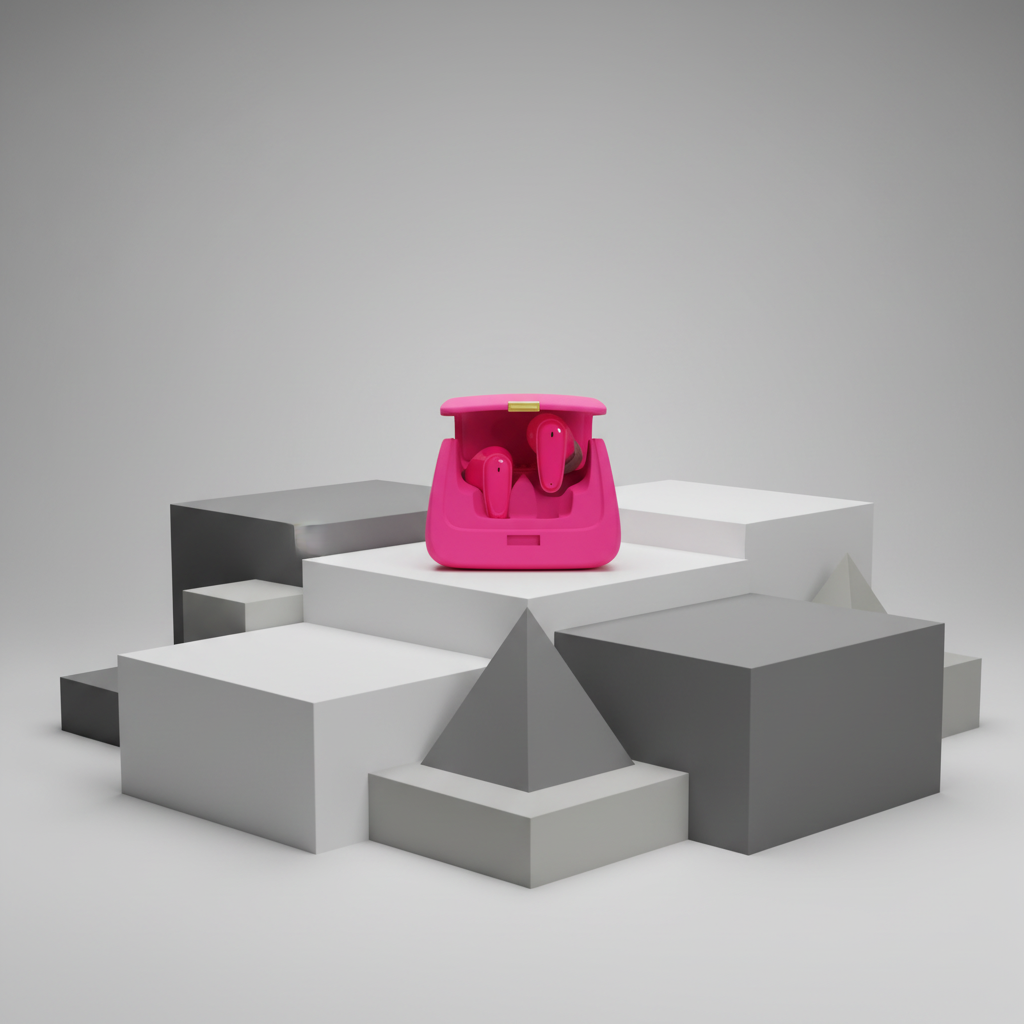 Asli Global Audiobag Echo Unique Handbag Styling TWS Bluetooth Earbuds | Hot Pink