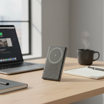 بطارية متنقلة مغناطيسية MagNexus Neox من ليزل بسعة 5000 مللي أمبير بشحن لاسلكي 15 واط | أسود